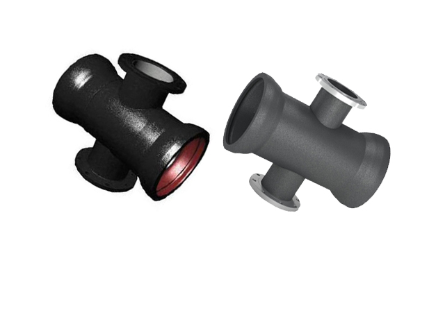 Чугунный крест раструб-фланец ВЧШГ 100х100