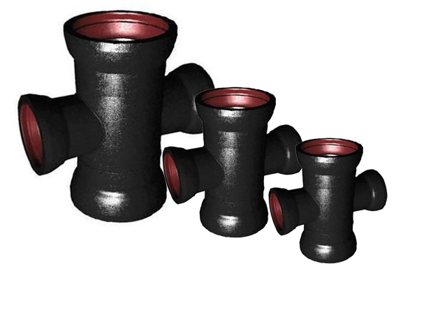 Чугунный раструбный крест ВЧШГ 250х250